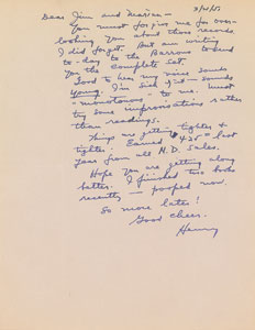 Lot #599 Henry Miller - Image 1