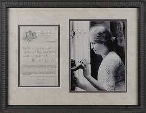 Lot #211 Helen Keller - Image 1