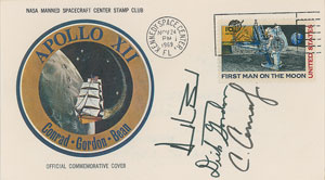 Lot #6321 Alan Bean’s Apollo 12 ‘Type 2’ Signed insurance Cover - Image 1