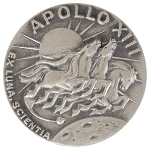 Lot #6327 Jack Swigert’s Apollo 13 Flown Robbins Medal - Image 1