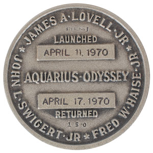 Lot #6327 Jack Swigert’s Apollo 13 Flown Robbins Medal - Image 2
