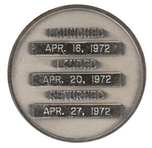 Lot #6407 John Young’s Apollo 16 Flown Robbins Medal - Image 2