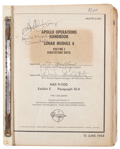 Lot #6334 Fred Haise and Gene Kranz Signed Handbook - Image 2