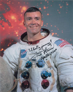 Lot #6353 James Lovell and Fred Haise Pair of Signed Photographs - Image 1