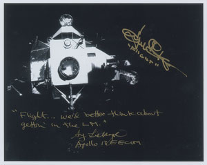 Lot #6352 Gene Kranz and Sy Liebergot Signed Photograph - Image 1