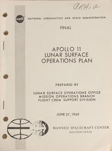 Lot #6291 Apollo 11 Lunar Surface Operations Plan - Image 1
