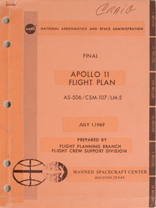 Lot #6288 Apollo 11 Final Flight Plan and Isolation Menus - Image 1