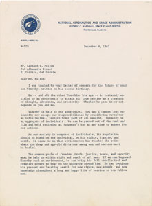 Lot #6028 Wernher von Braun Typed Letter Signed - Image 1