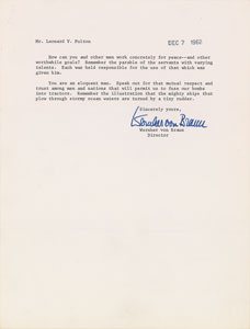 Lot #6028 Wernher von Braun Typed Letter Signed - Image 2