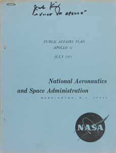 Lot #6290 Apollo 11 Public Affairs Plan
