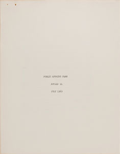 Lot #6290 Apollo 11 Public Affairs Plan - Image 2