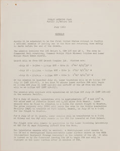 Lot #6290 Apollo 11 Public Affairs Plan - Image 4