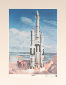 Lot #6110 Gemini Astronauts Signed Print - Image 1