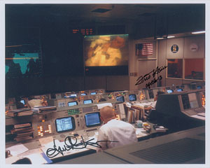 Lot #6348 Fred Haise and Gene Kranz Signed Photograph - Image 1