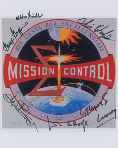 Lot #6194 Mission Control Signed Photograph - Image 1
