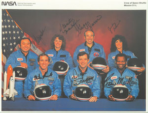 Lot #6534 Challenger Signed Photograph - Image 1