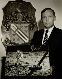 Lot #6240 Neil Armstrong Oversized Signed Photograph - Image 2
