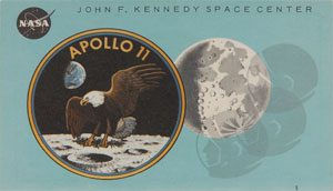 Lot #6281 Dee O’Hara’s Apollo 11 Badge - Image 1