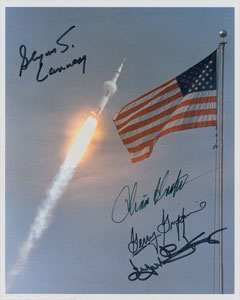Lot #6195 Mission Control Signed Photograph - Image 1