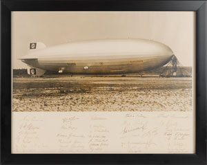 Lot #6012 Hindenburg Crew-Signed Oversized Photograph