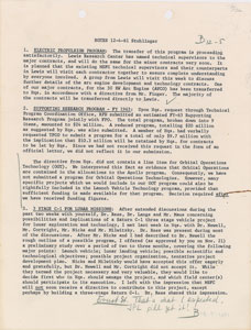 Lot #6031 Wernher von Braun’s Hand-Annotated Report Notes - Image 1