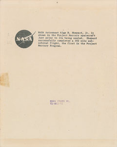 Lot #6067 Alan Shepard Signed Photograph - Image 2