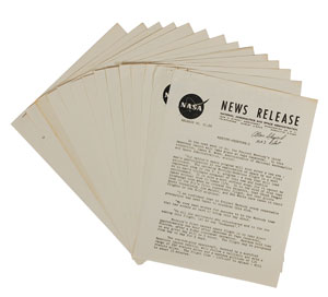 Lot #6068 Alan Shepard Signed Press Kit