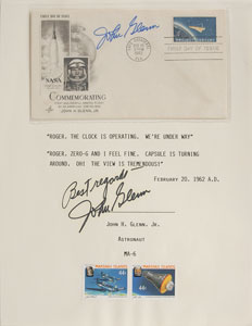 Lot #6084 John Glenn Collection of Four Signed Items - Image 1