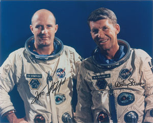 Lot #6123 Gemini 6 Signed Cover and Photograph - Image 1