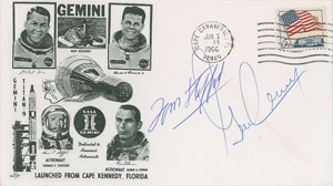 Lot #6129 Gemini 9 Signed Cover and Photograph - Image 2