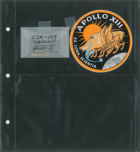 Lot #6339 Apollo 13 Pair of Flown Artifacts