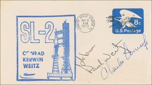Lot #6456 Skylab 2 and 3 Collection of Four Signed Items - Image 3