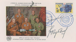Lot #6467 Apollo-Soyuz Signed Cover - Image 1