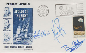 Lot #6248  Apollo 11 ‘Type 2’ Signed Insurance Cover - Image 1