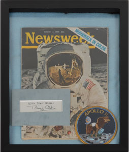 Lot #6265 Neil Armstrong and Buzz Aldrin Signature Displays - Image 1