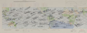 Lot #6521 Shuttle Astronaut Signed STS-37 Mission Chart - Image 1