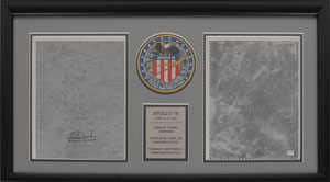 Lot #6422 Charlie Duke Signed Apollo 16 EVA Charts - Image 1