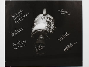Lot #6329 Apollo 13 Crew and Mission Control Signed Canvas - Image 1