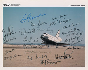 Lot #6523 Space Shuttle Astronauts Signed Photograph - Image 1