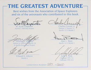 Lot #6461 Astronauts Signed Book - Image 1