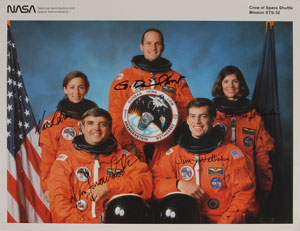 Lot #6524  Collection of (5) Space Shuttle Signed Photographs: STS 7, 32, 34, 35, and 41-D - Image 5
