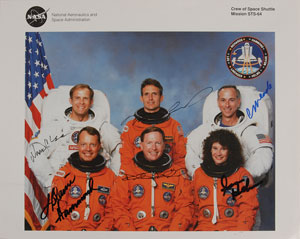 Lot #6526 Collection of (5) Space Shuttle Signed Photographs: STS-56, 59, 62, 64, and 67 - Image 2