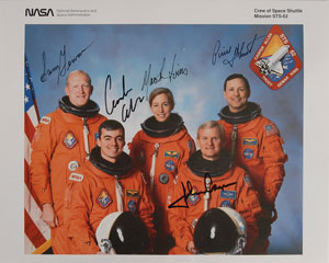 Lot #6526 Collection of (5) Space Shuttle Signed Photographs: STS-56, 59, 62, 64, and 67 - Image 3