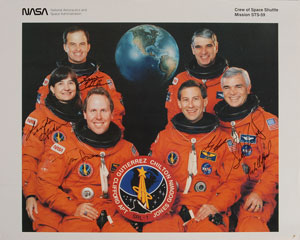 Lot #6526 Collection of (5) Space Shuttle Signed Photographs: STS-56, 59, 62, 64, and 67 - Image 4