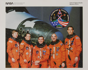 Lot #6525 Collection of (5) Space Shuttle Signed Photographs: STS-40, 49, 50, 51, and 55 - Image 2