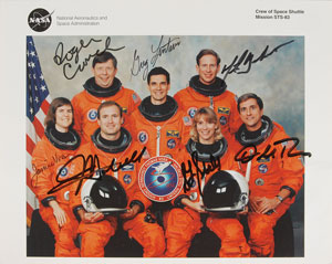 Lot #6528 Collection of (8) Space Shuttle Signed Photographs - Image 1