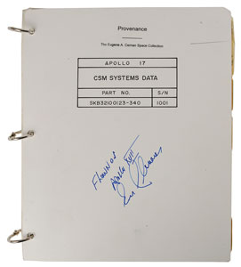 Lot #6427 Gene Cernan’s Apollo 17 Flown CSM Systems Data Book - Image 1