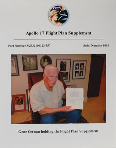 Lot #6425 Gene Cernan’s Flown Apollo 17 Flight Plan Supplement - Image 8