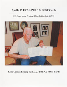 Lot #6426 Gene Cernan’s Apollo 17 Flown LM EVA Cue Cards - Image 2