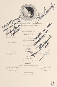 Lot #6319 Apollo 12 Signed LRL Menu - Image 1